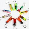 10Pcs Trout Fishing Spoons Lures Set Fishing Spinners Metal Hard Baits with Single Hook Sequins Baits Easy to Use
