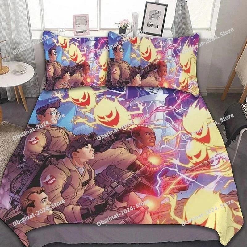 Ghostbusters Bedding Set Printed Bed Set With Pillowcase Bed Duvet Cover Soft Single Double Queen Super King Size Bedroom