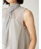FRAY Sheer Sleeveless Bowtie Blouse FWFB254166 MIX I.D. Women's
