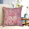 Antyczna Tradycyjna Różowa Poszewka na Poduszkę w Stylu Marokańskim Z Nadrukiem Domowa Miękka Poszewka DIY Marokańska Sahara Boho Hippie Bohemien