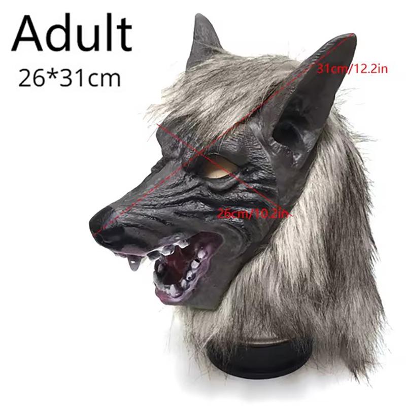

Хэллоуин Латексная Резиновая Маска Волка с Волосами Перчатки Вервольфа Костюм Вечеринка Страшный Декор Маскарадный Реквизит
