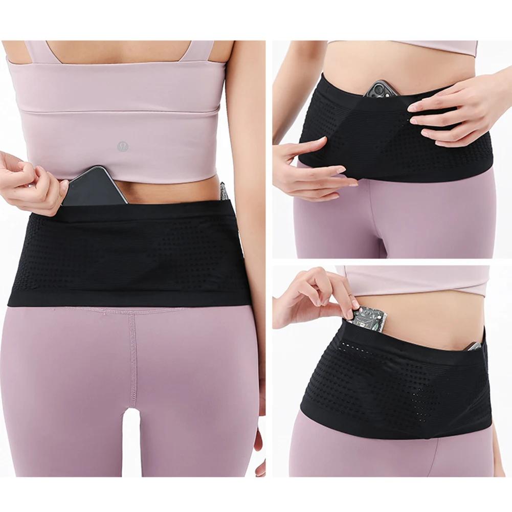 Seamless Invisible Running Waist Belt Bag Unisex Gym Bags Anti-Theft Sports Fanny Pack Mobile Phone Bags for Outdoor Sport