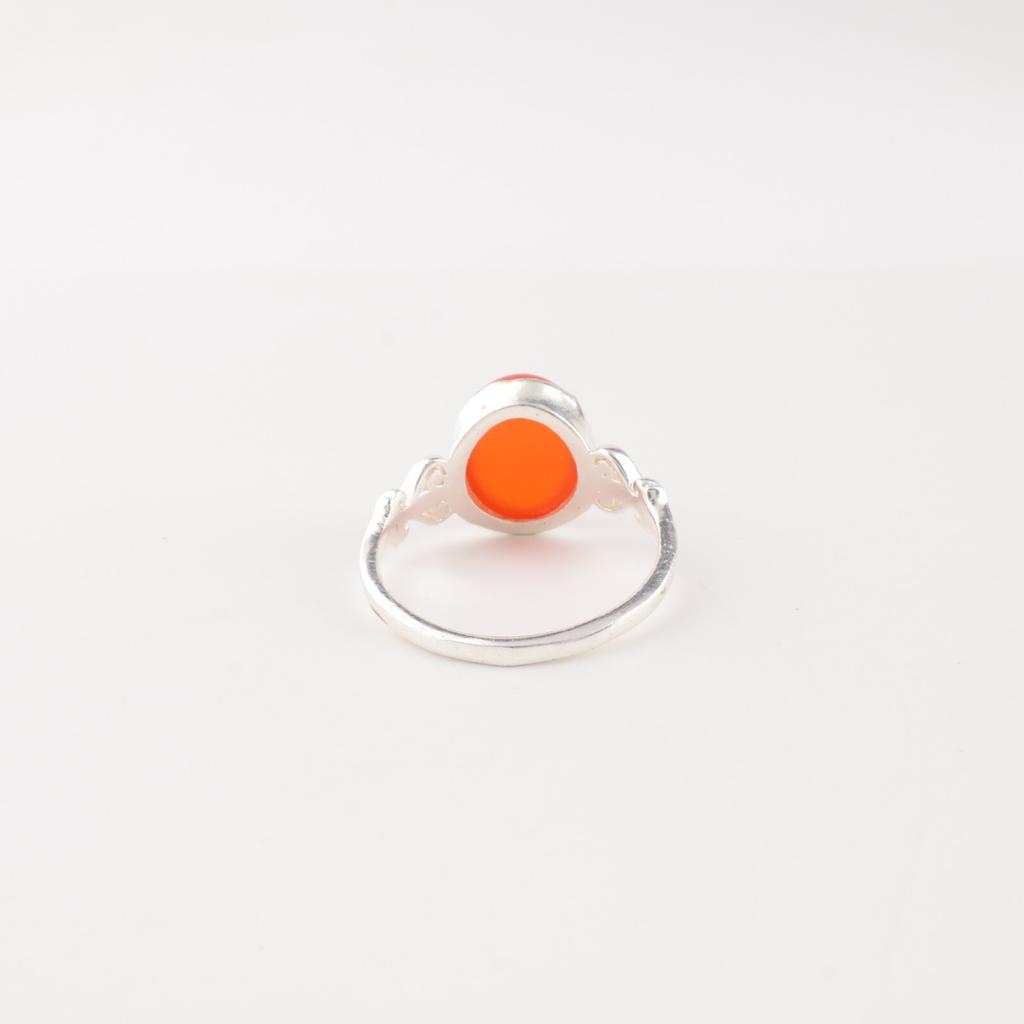 Natural Carnelian Gemstone 925 Sterling Silver Jewelry Handmade Ring For Bride RR-66-28