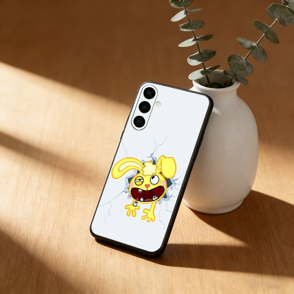 h-Happy T-Tree Friends Phone Case For Samsung Galaxy A20,21s,22,31,32,52,53,72,73,80,91 Soft Black Shell