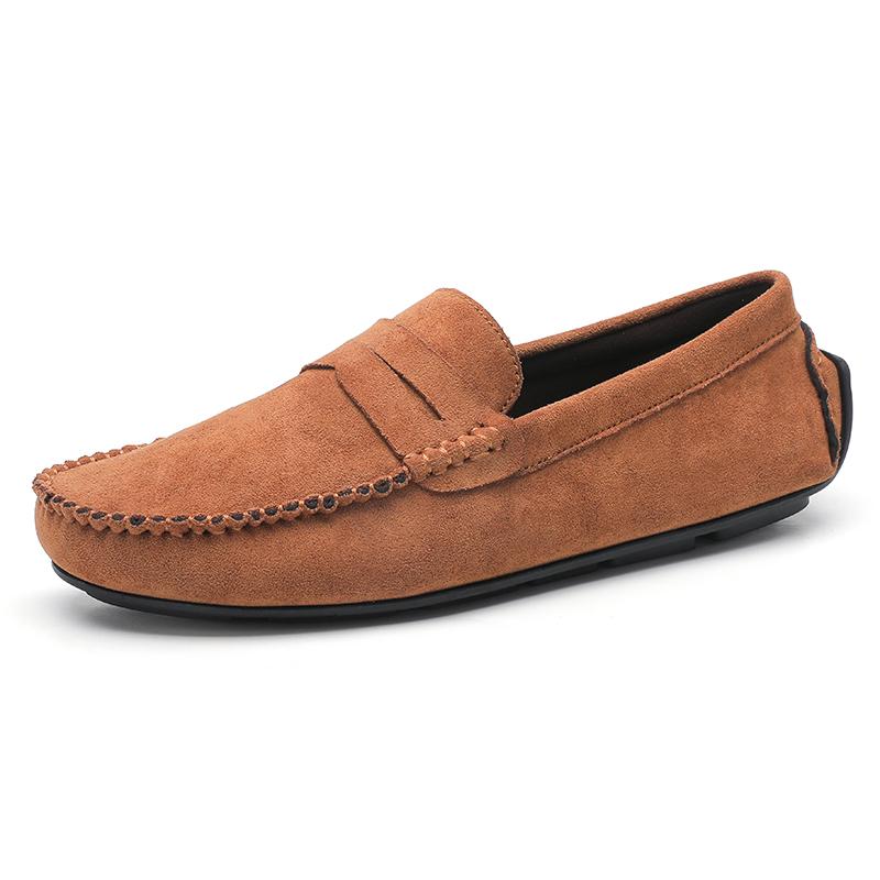 Fashion Fashion Suede Men Casual Shoes Breathable Leather Mens Loafers Slip on Male Driving Shoes Luxury Brand Comfortable Boat Shoes
