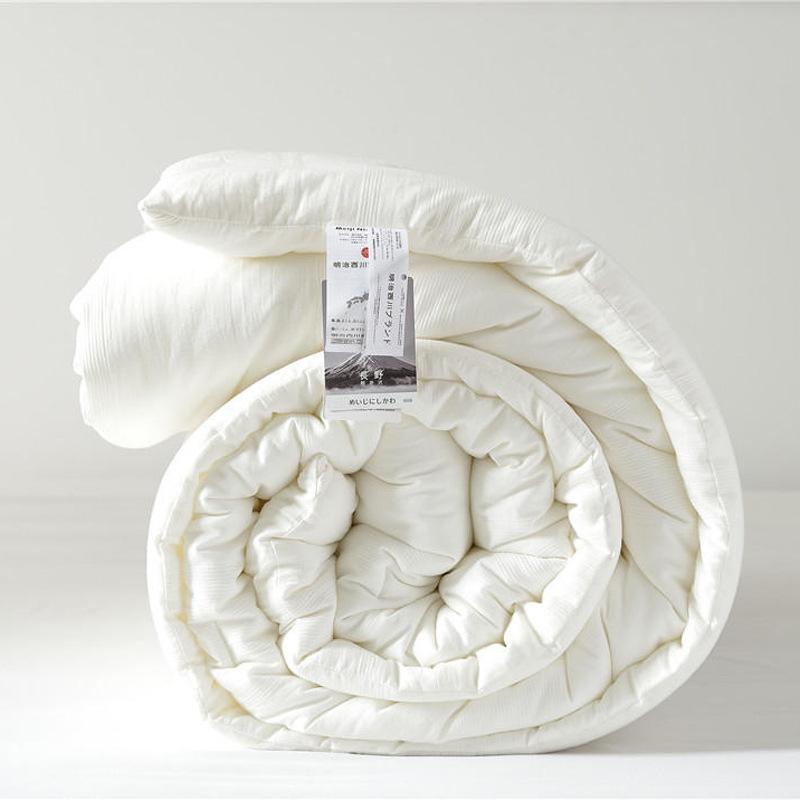 Japanese Quilts Summer Pure White Cotton Duvets Double Couple Beds Quilts Blanket Queen Size Air Conditioning Cold Comforter
