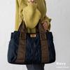 VITAFELICE Quilted Tote Bag (L) Women's Blov-vf0058 (Navy)