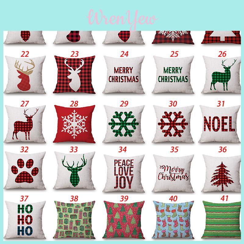 Merry Christmas Xmas Gift Designed Throw Pillow Case Cover Cushion 18 X 18 Inch Premium Quality For Festive Home Decoration