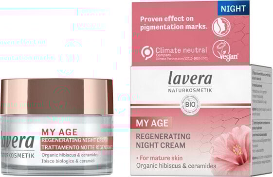 

Ночной Увлажняющий крем lavera Regenerating My Age 50 мл