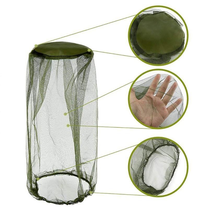 Summer Fishing Cap Insect-Proof Mosquito Cap Mesh Top Net Face Protector Sunshade Outdoor Use Hunting Camping Hat Neck Head Cover