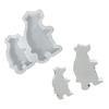 Bear Penguins Candle Holder Mold Animal Resin Molds for DIY Candle Holder Gypsum Ornament Christmas Gift Home Decor