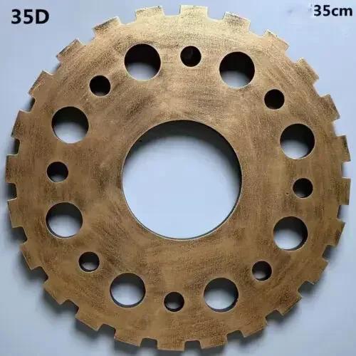 Vintage Zlaté Dřevěné Kolo Steampunkové Soukolí Socha Soukolí Retro Design Ozdoby Bar Pub Nástěnná Dekorace Ozubené Kolo Rustikální Dekorativní Dřevěné Řemeslo