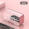 Multifunctional Mirror Led Infinite Bluetooth Speaker Alarm Clock Portable Mini Voice Broadcasting Digital Pocket Watch Home