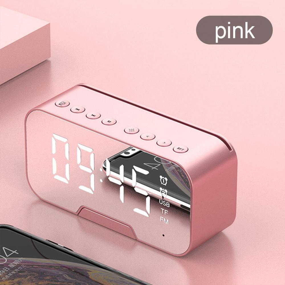 Multifunctional Mirror Led Infinite Bluetooth Speaker Alarm Clock Portable Mini Voice Broadcasting Digital Pocket Watch Home