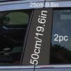 Zestaw 2 sztuk - Wodoodporna Naklejka na Słupki B Samochodu z Ochroną Przeciwsłoneczną --- Trwały Materiał Winylowy Wzór Błyskawicy D Niebieski