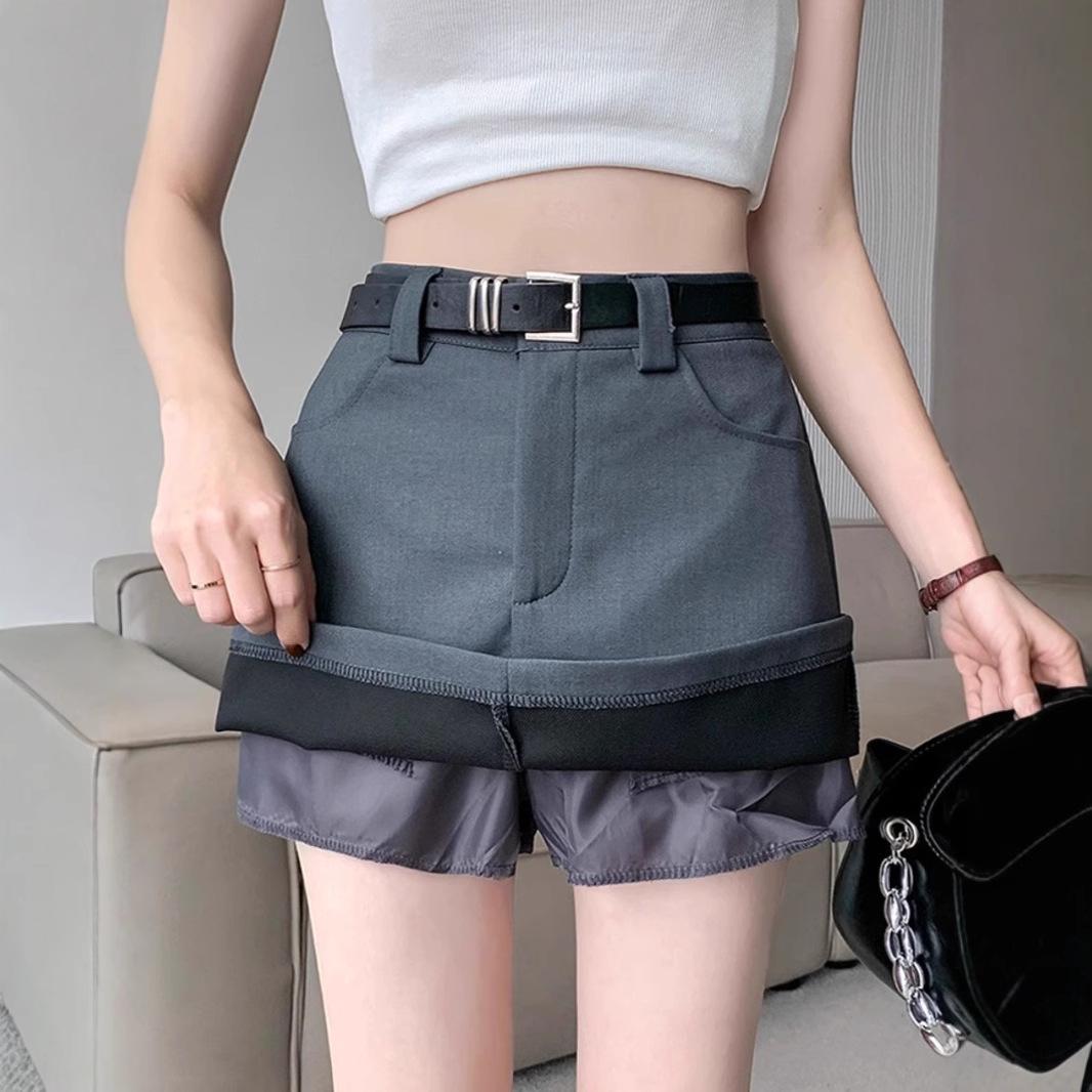 

2024 Autumn Korean Style Sweet Petite Floral High-Waist Bodycon Midi Skirt for Women L