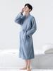 Women's Velvet Pajama Set with Fleece-Lined Pants and Thick Coral Fleece Bathrobe for Autumn/Winter