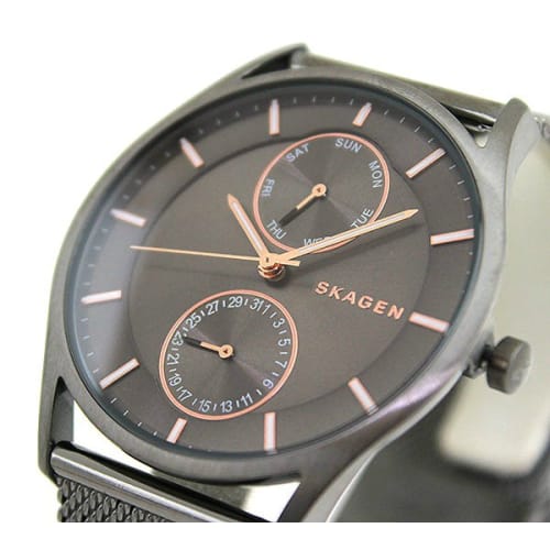 Skagen Men's HOLST Multifunction Watch, Gray, Gray Dial, Gray Mesh Bracelet, SKW6180