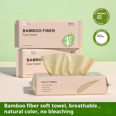 30/50/100pc/pack Cotton Towel Bamboo Fiber Facial Towels Natural Disposable Washcloths for Facial Tissues Soft Absorbent Eco-Friendly Cleaning Towels