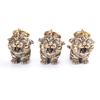 Brass Cartoon Little Tiger Animal Keychain Pendant Zodiac Tiger Small Pendant