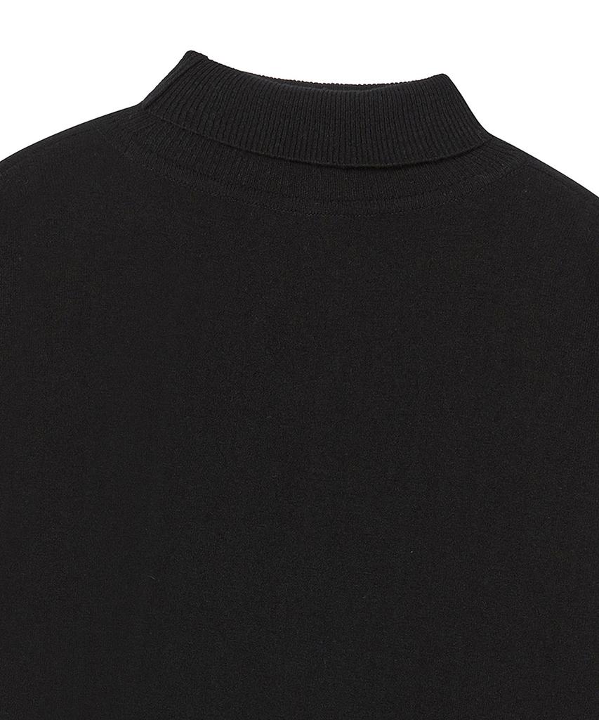 BEYOND CLOSET [Collection Line] Lux Cashmere Blend Turtleneck Knit Black