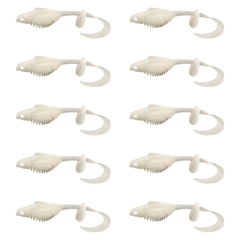 10pcs PVC Soft Baits 6cm/8cm Feature Enhances Wear Resistance and Long Lasting Performances for Harsh Fishing Conditions