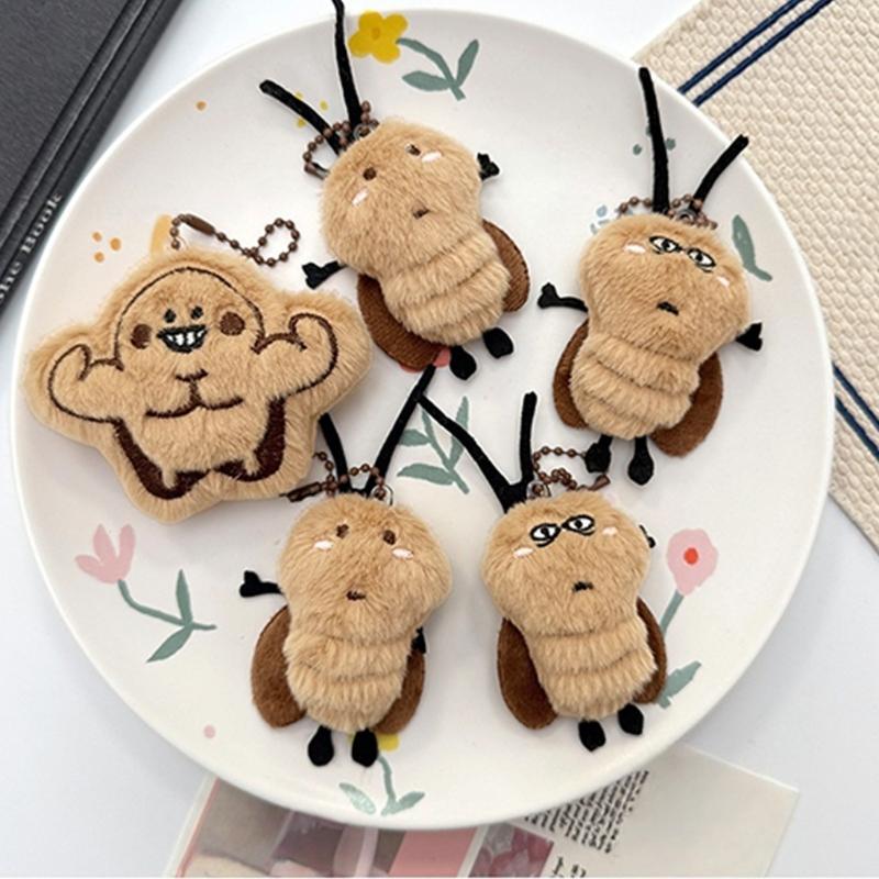 Cartoon Cockroach Plush Bag Charm Bag Pendant for Quick Decoration of Backpacks Purses or Luggage Amusing Design