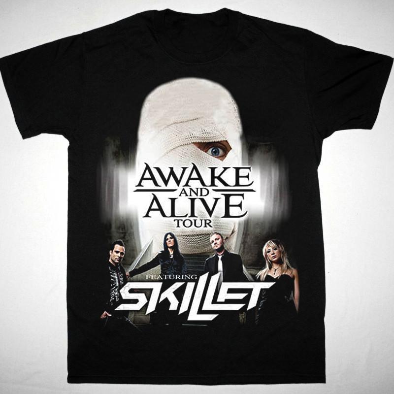 

Skillet Awake And Alive T-Shirt Short Sleeve Cotton Black Men S to 5XL BE1890 Unisex T-Shirt XXXXL