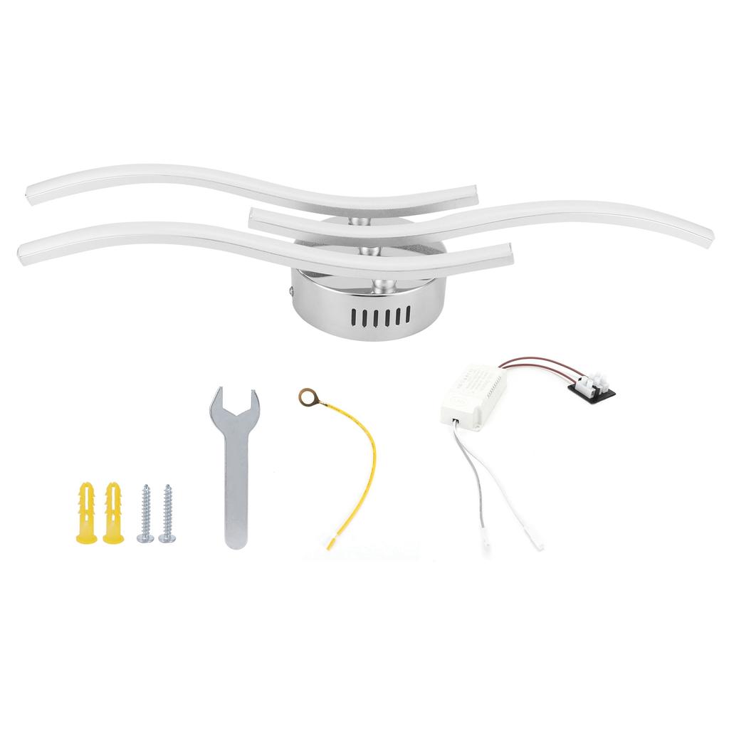 Ceiling Light Home Living Room WavyShape Parallel LED Lamp Decoration White Light AC85265V