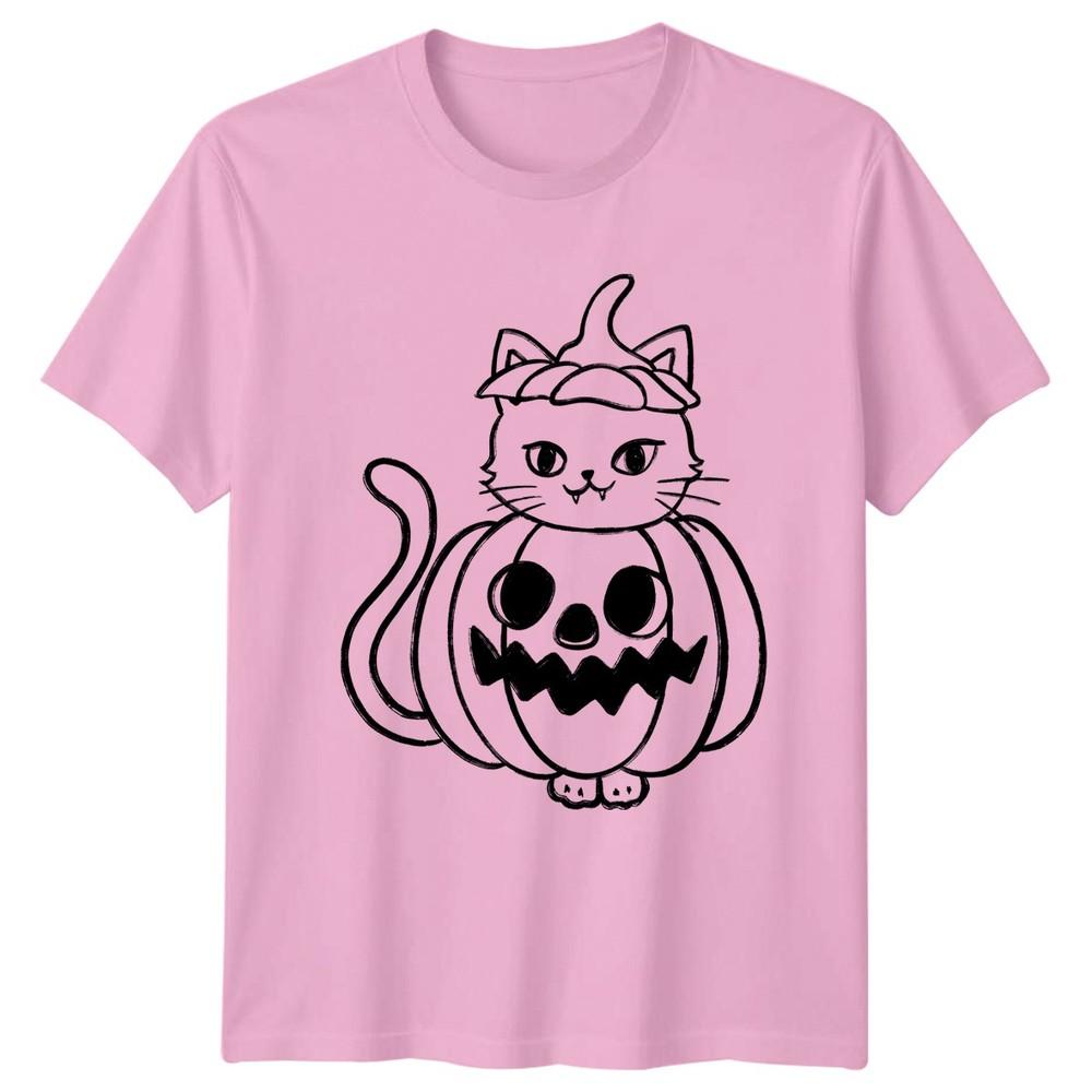Cute Cat Pumpkin Jack O Lantern TShirt Spooky Cute Halloween