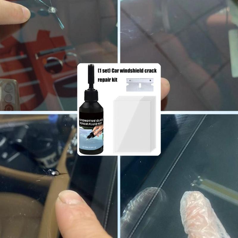 Complete Windshield Repair Set Includes Resin Solution And Curing Film For Seamless Crack Elimination Curing Film Tools