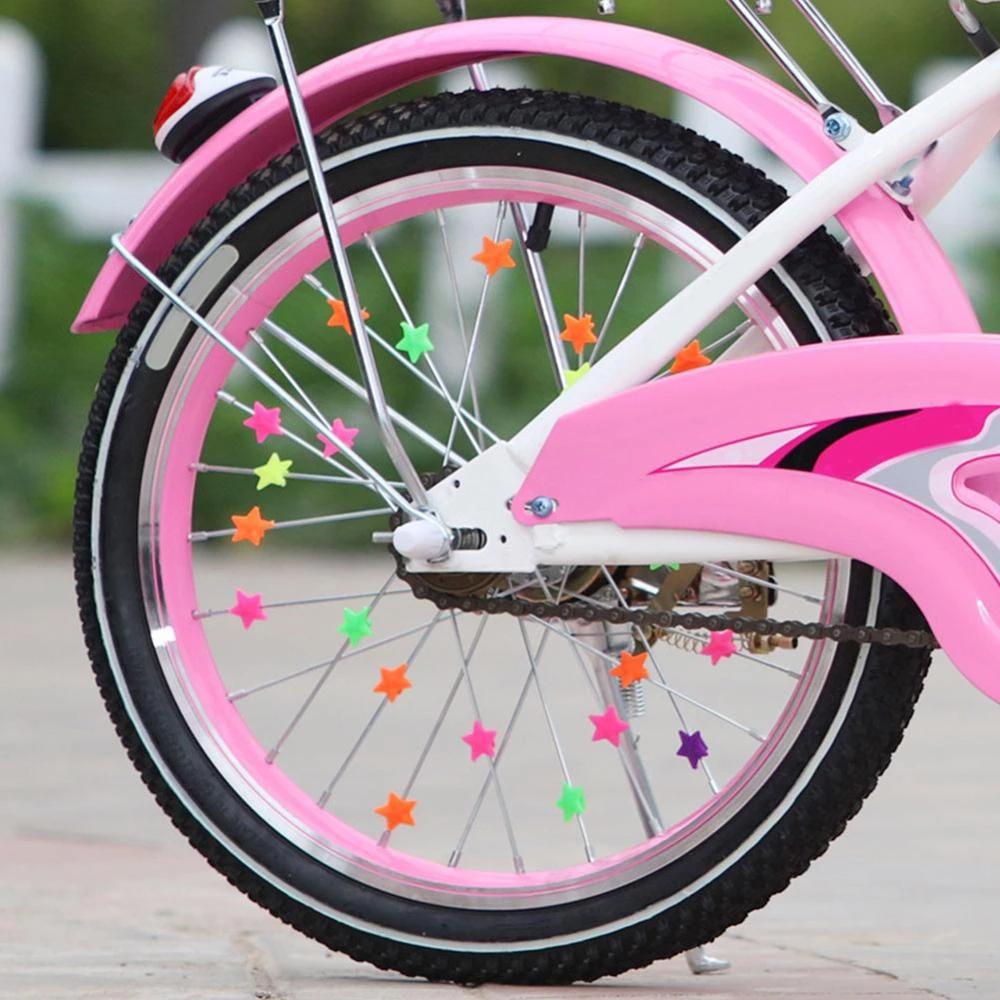 36PCS Bike Accessories Decoration Colorful Multi Color Bicycle Wheel Spoke Plastic Beads Clips