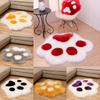 Plush Round Carpet Sheepskin Pink Living Room Home Decor Bedroom Floor Cushion