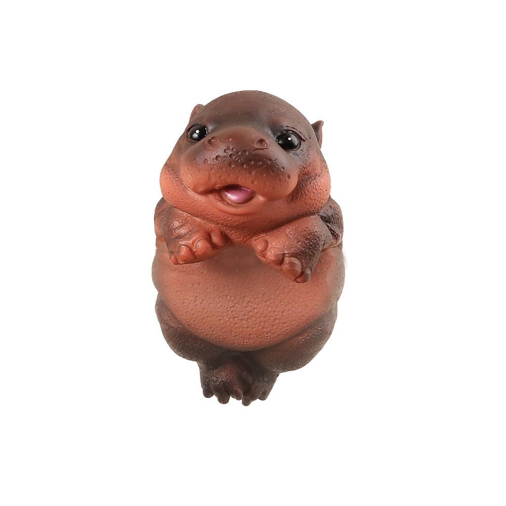 Resin Crafts Hippopotamus Hanging Flower Pot Otter Bonsai Ornaments  Micro-landscape Accessories