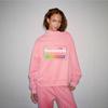 European-Size Heavy-Duty Autumn Women's Sweatshirt, Casual Loose Fit, No Hood, Mid-High Collar, Long-Sleeved.