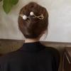 Simplicity Metal Pearl Hair Clips Hairpins Frog Buckle Ponytail Clip Elegant Lady's Hair Clip Summer Accessories