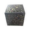 Maeju Lacquerware Rabbit Arabesque 6.5 Three-tiered Bento Box, Black with Red Interior 8R-314