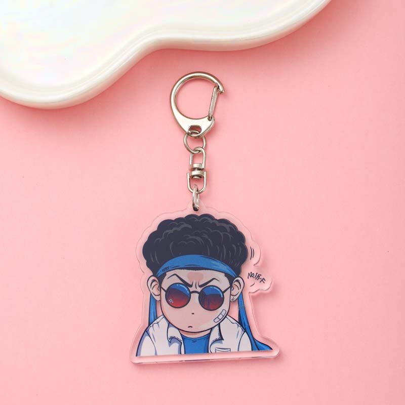 1/14Pcs Anime Figures Slam Dunk Acrylic Car Keychain Cute Backpack Pendant Funny Bag Charms Accessories Decoration Holiday Gifts
