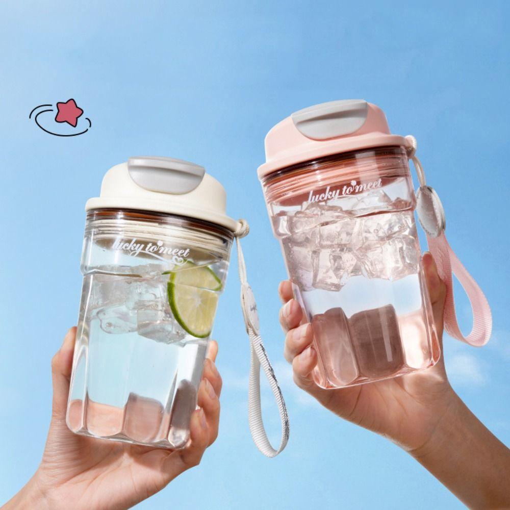 

Handheld Portable Water Bottle Drinkware Straight Drinking Plastic Cup Gym Travelling кавовий