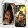 Forest Squirrels Foraging For Food Phone Case For Samsung S25 Edge S24 FE Galaxy S22 Ultra S21 Plus S20 S23 S10 Plus Cover Silic