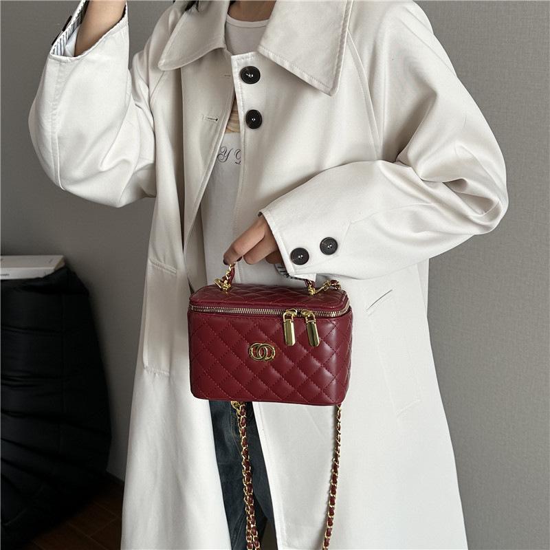 Plaid Women's Chain Bag - Autumn Design, High-End, Large Capacity Crossbody & Handbag