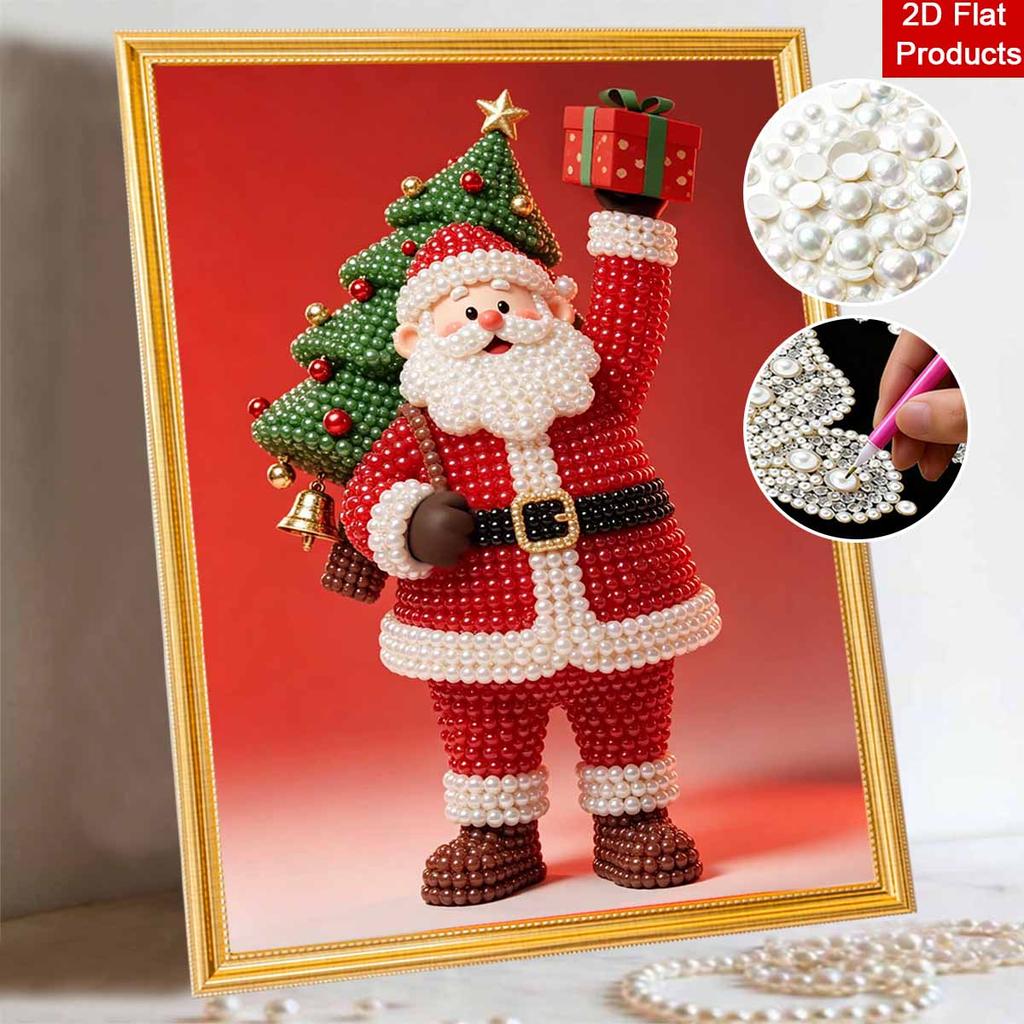 Christmas Santa Claus pearl painting art painting kit handmade diy home decoration painting