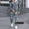 Men Sport Jogging Tracksuit Set Casual 3D Print Suit Oversize Outfit 2-piece Long Sleeve T-Shirt Trousers Graphic T shirts