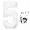 Number 5 Warm Light Battery Powered LED Illuminated Sign for Wedding Anniversary Birthday Party Backdrop Decoration 70CM