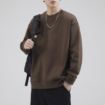 Herbst Rundhals Schwerer Pullover Herren Locker Große Größe Langarm Trendige Kleidung Lässiger Pullover Oberteil Trendige Marke