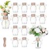 Retro Hemp Rope Glass Vase - Floral Transparent Desktop Ornament