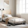 VidaXL Bed Frame with Headboard Grey 90x200 Cm Solid Pine Wood, Bed, Bedroom Furniture, Wooden Bed 3281562