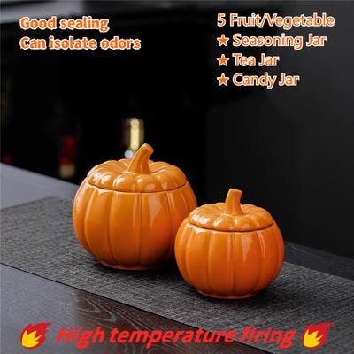 Creative Ceramic Simulation Fruit Strawberry Candy Jar Spice Jar Tea Canister Household Sealed Storage Moisture Desktop Tea Table Ornaments