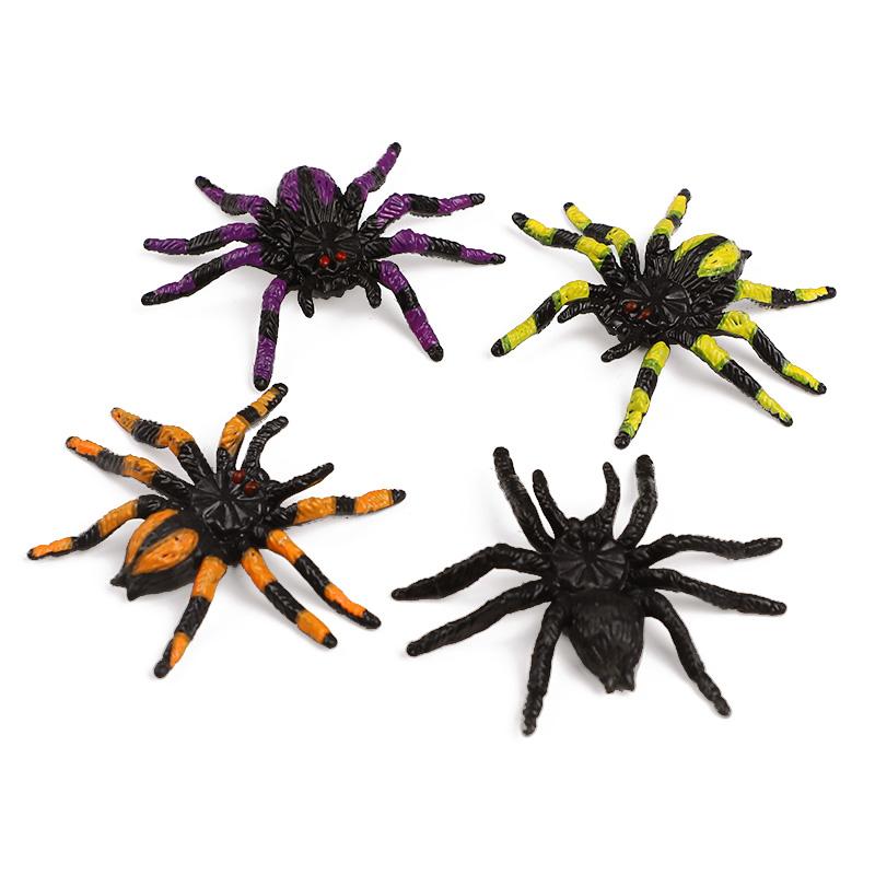 5Pcs Realistic Plastic Spiders Halloween Party Decoration for Home Indoor Outdoor Spider Web Haunted House Spooky Horror Props