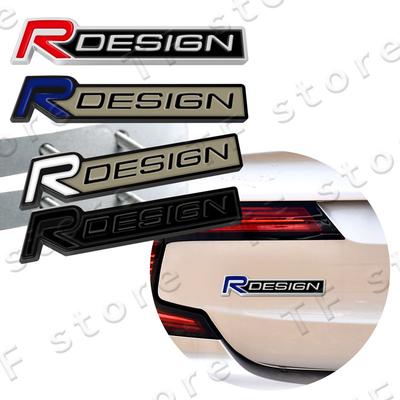 R Design Logo Car Front Grille Emblem Sticker For XC60 XC40 XC90 S40 S60 C30 V60 Car Side Fender Rear Trunk Badge Decor